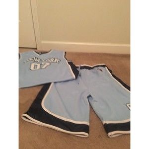 2 Pc Vintage Empire Big Land Men’s Blue & White Short Set New York Size XL